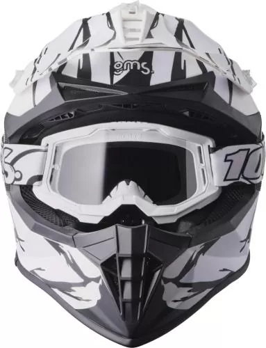 gms Fortis Graffi Motocross Helmet - matt black-white