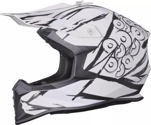 gms Fortis Graffi Motocross Helmet - matt black-white