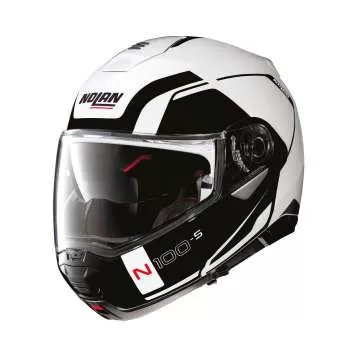 Nolan N100-5 Consistency N-Com #19 Flip-Up Helmet - white-black