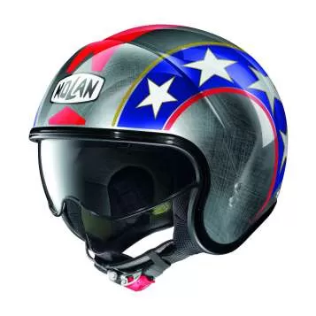 Nolan N21 Old Glory #91 Open Face Helmet - chrome