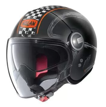 Nolan N21 Visor Getaway #63 Open Face Helmet - black matt-orange
