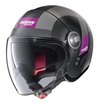 Nolan N21 Visor Spheroid #52 Open Face Helmet - black matt-violet