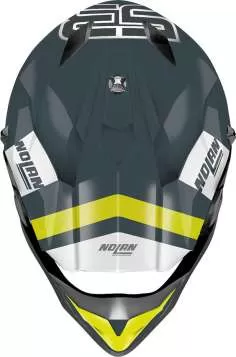 Nolan N53 Sparkler #91 Motocross Helm - grau-schwarz-gelb