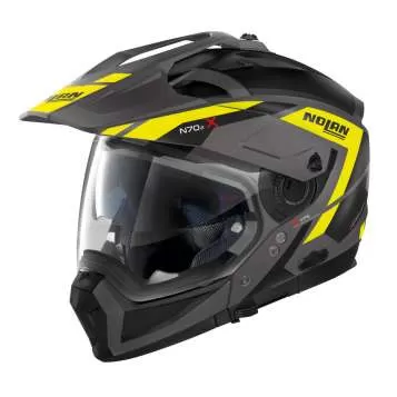 Nolan N70-2 X Grandes Alpes N-Com #23 Multifunctional Helmet - grey matt-yellow fluo