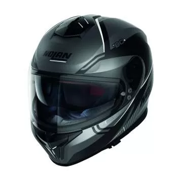 Nolan N80-8 Astute N-Com #23 Full Face Helmet - grey matt-white
