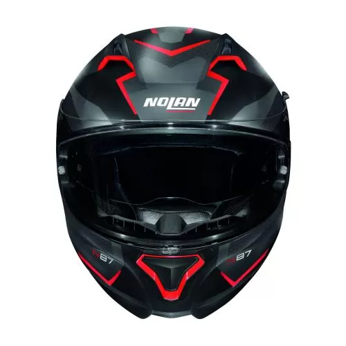 Nolan N87 P Overland N-Com #31Full Face Helmet - black matt-red