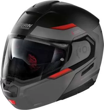 Nolan N90-3 Reflector N-Com #35 Flip-Up Helmet - gray matt-red