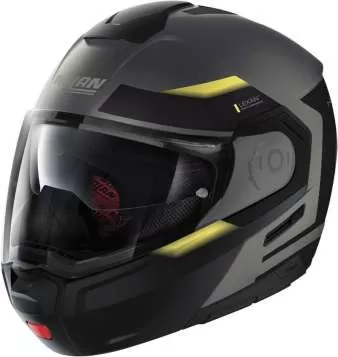 Nolan N90-3 Reflector N-Com #36 Flip-Up Helmet - gray matt-yellow