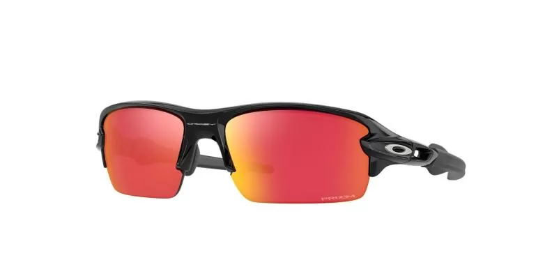 Oakley Kinder Sonnenbrille Flak XS - polished black, prizm field