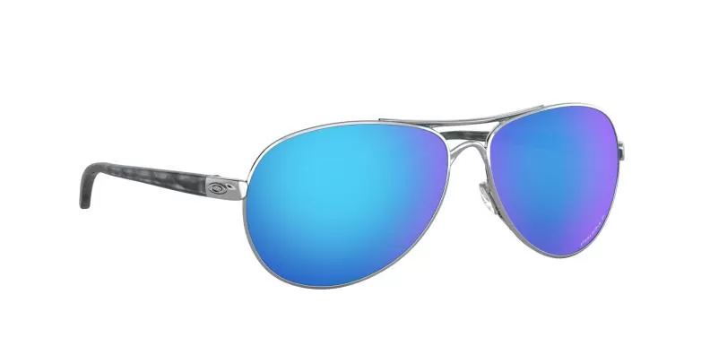 Oakley Sunglass Feedback - polished chrome, prizm sapphr irid polar
