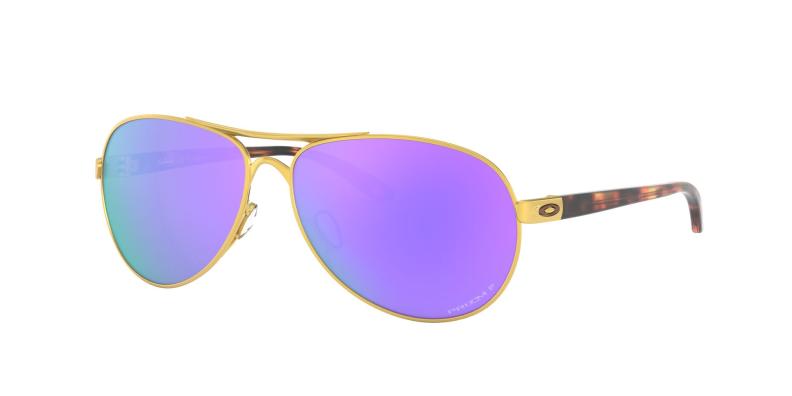 Preview: Oakley Sonnenbrille Feedback - satin gold, prizm violet polarized