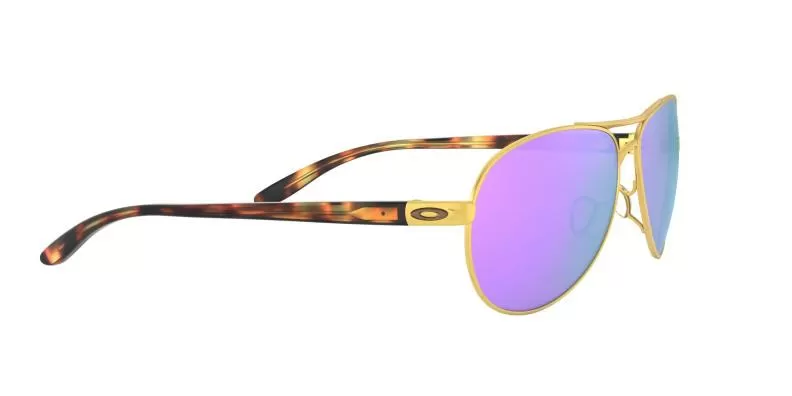 Oakley Sunglass Feedback - satin gold, prizm violet polarized