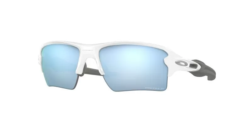 Oakley Sonnenbrille Flak 2.0 Xl - polished white, prizm deep h2o polarized