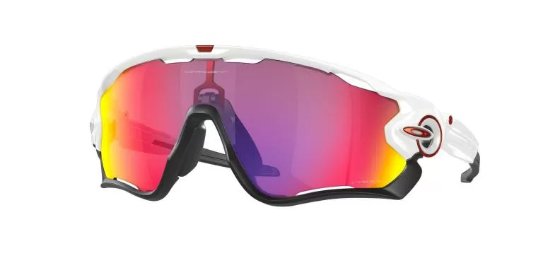 Oakley Sonnenbrille Jawbreaker - polished white, prizm road