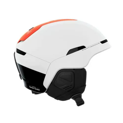 POC Obex Connect Skihelm - Hydrogen White/Fluorescent Orange AVIP