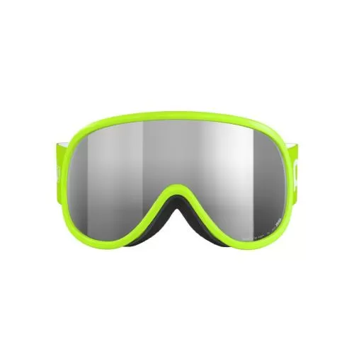 POCito Retina Kinder Skibrille - Fluorescent Yellow/Green/Partly Sunny Silver