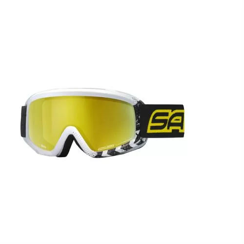 Salice Junior Skibrille - white-black / darw yellow