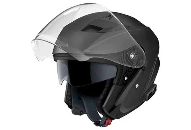 Sena OUTSTAR S Smart Motorrad-Jethelm (ECE) - schwarz matt