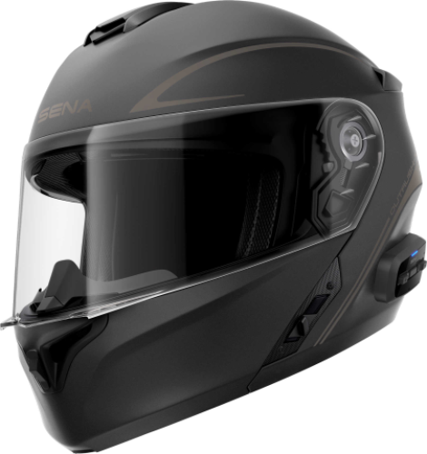 Preview: Sena OUTRUSH R Smart Motorrad-Klapphelm - schwarz matt