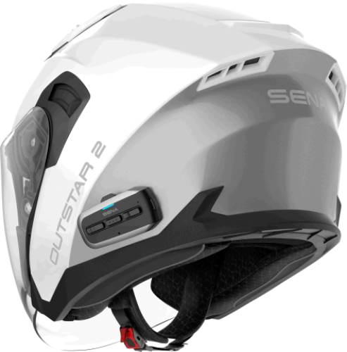 Preview: Sena OUTSTAR 2 Smart Motorrad-Jethelm - weiss glanz