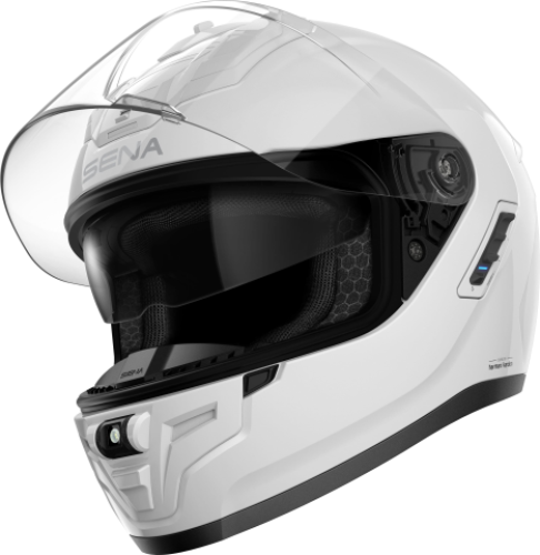 Preview: Sena PHANTOM Smart Motorrad-Integralhelm - weiss glanz