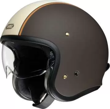 SHOEI J-O Carburettor TC-10 Open Face Helmet - brown matt-beige