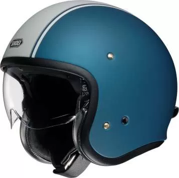 SHOEI J-O Carburettor TC-2 Open Face Helmet - blue matt-grey