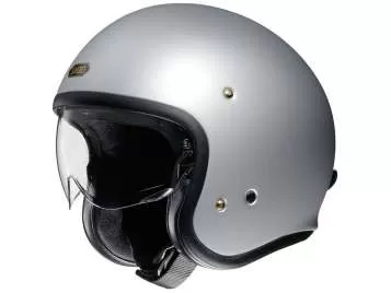 SHOEI J-O Open Face Helmet - silver matt