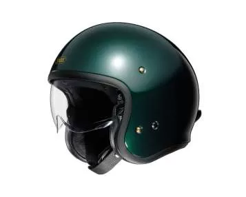 SHOEI J-O Open Face Helmet - Uni green