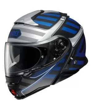 SHOEI Neotec II Splicer TC-2 Flip-Up Helmet - black matt-blue-silver