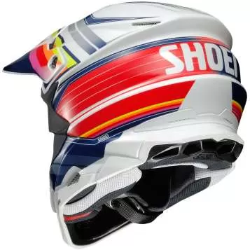 SHOEI VFX-WR Pinnacle TC-1 Motocross Helm- weiss-rot-blau