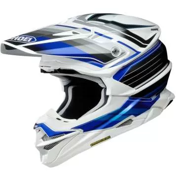 SHOEI VFX-WR Pinnacle TC-2 Motocross Helm- weiss-blau-schwarz