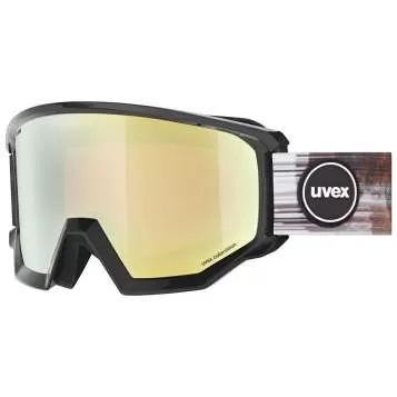 Uvex athletic CV Skibrille - black, sl/ mirror gold - colorvision orange