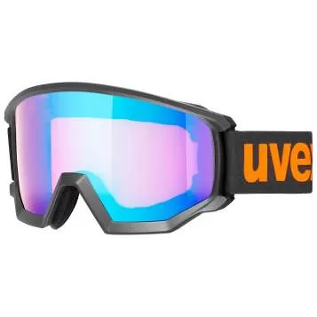 Uvex athletic CV Skibrille - black mat mirror blue colorvision orange