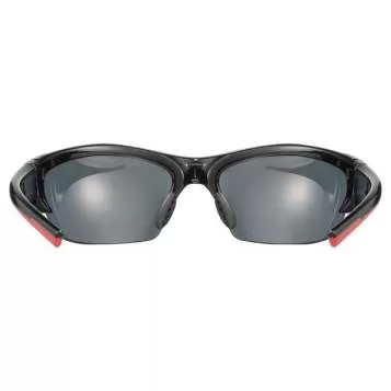 Uvex Blaze III 2.0 Sonnenbrille - black red mirror red/ litemirror orange / clear
