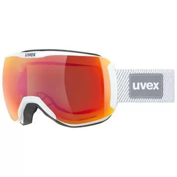 Uvex downhill 2100 CV Planet Skibrille - white, sl/ mirror scarlet - colorvision green