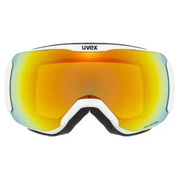 Uvex downhill 2100 CV race Skibrille - white mat mirror orange