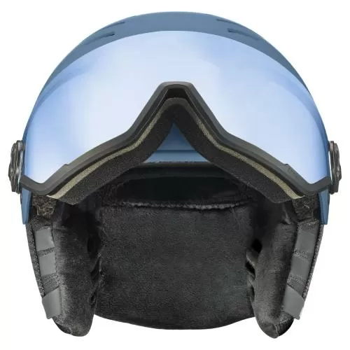 Uvex Wanted Visor Ski Helmet - stone blue matt