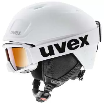 Uvex Heyya Pro Set Skihelm - white - black mat