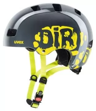 Uvex Kid 3 Helmet - dirtbike grey-lime