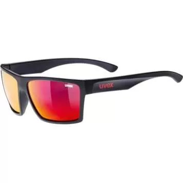 Uvex LGL 29 Sun Glasses - Black Mat Mirror Red