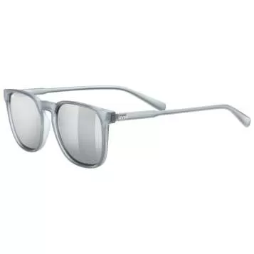 Uvex LGL 49 Pola Sun Glasses - Smoke Mat Mirror Silver