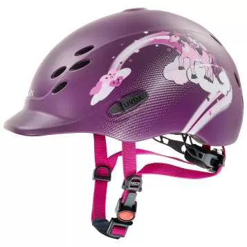 Uvex Onyxx Dekor Children Riding Helmet - princess berry mat