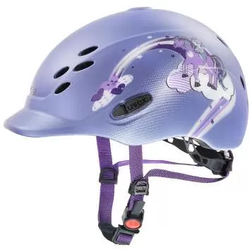 Uvex Onyxx Dekor Children Riding Helmet - princess violet mat