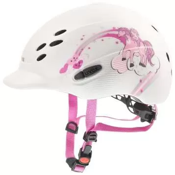 Uvex Onyxx Dekor Children Riding Helmet - princess white mat