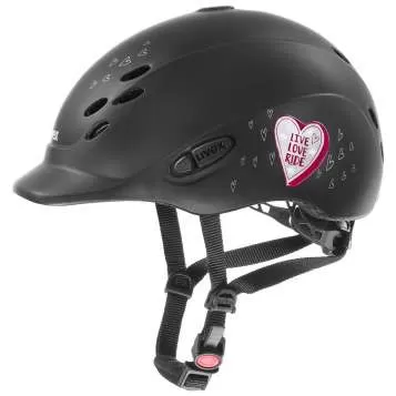 Uvex Onyxx Glamour Children Riding Helmet - black-pink