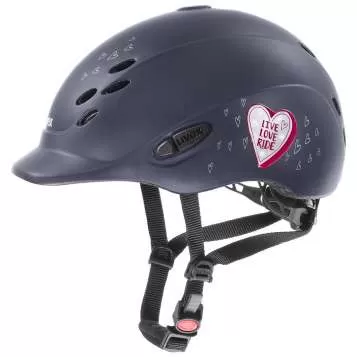 Uvex Onyxx Glamour Children Riding Helmet - navy-pink
