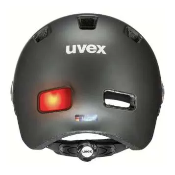 Uvex Rush Visor Velo Helmet - Black Silver Matt