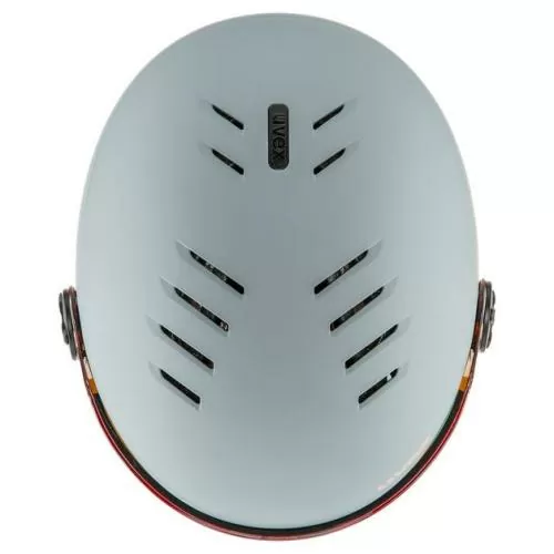 Uvex Ski Helmet Rocket Junior Visor - rhino - blush matt