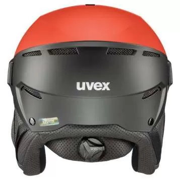 Uvex Ski Helmet Instinct Visor - fierce red - black mat